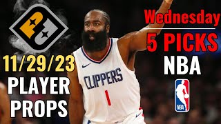 PRIZEPICKS NBA WEDNESDAY 1129 CORE PLAYER PROPS [upl. by Tigram457]