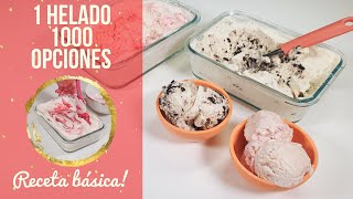 HELADO CASERO  HELADO BASE CASERO  Solo 3 Ingredientes  COMO PREPARAR HELADO PARA VENTA [upl. by Starla]