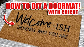 How to make a DOORMAT using your CRICUT [upl. by Hazmah]