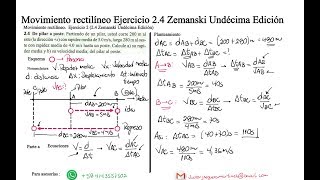 Física Movimiento rectilíneo Rapidez media Ejercicio 224 Zemanski Undécima Edición [upl. by Macegan]