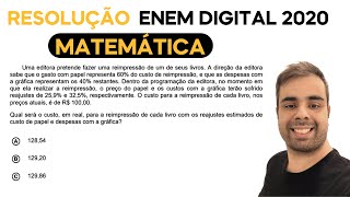 ENEM DIGITAL 2020  Uma editora pretende fazer uma reimpressão de um de seus livros A direção da [upl. by Harlie]