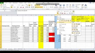 Calculation of PF for generating monthly challan [upl. by Ecirrehs]