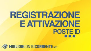 Registrazione ed attivazione Poste ID come fare [upl. by Janie]