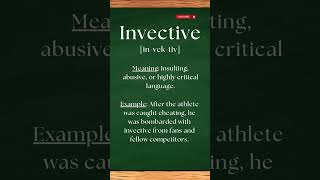 Pronounce INVECTIVE the right way shorts shortsvideo pronunciation english Invective viral [upl. by Ruvolo]