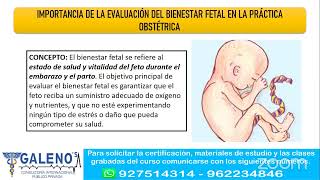 DIPLOMADO EN EMERGENCIAS OBSTÉTRICAS PERINATALES  MODULO I EVALUACIÓN DEL BIENESTAR FETAL [upl. by Adiam397]