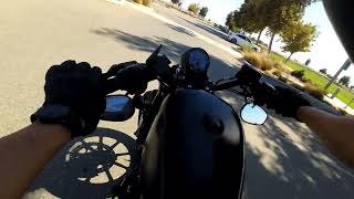 Harley Davidson Sportster Mini floorboards test ride [upl. by Ettenor250]