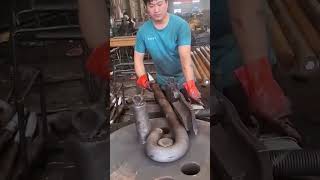 Bending process of round steel bar [upl. by Vevina]