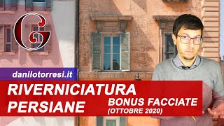 BONUS FACCIATE verniciatura Persiane e Scuri parete parzialmente visibile Risposta 434 del 2020 [upl. by Januarius]