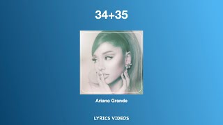 Ariana Grande  3435 lyric video [upl. by Anal]