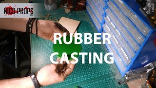 WORKING WITH URETHANE RUBBER Casting Urethane  Polyurethane Rubber in a silicone mold [upl. by Ainitsirk651]