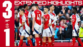 HAVERTZ SAKA amp MARTINELLI GOALS ❤️  EXTENDED HIGHLIGHTS  Arsenal vs Southampton 31  PL [upl. by Ruhnke980]