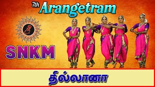 Sri Natiyalaya Kala Mandhir  7th Arangetram  Thillana  SNKM [upl. by Lazor479]