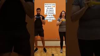 rutina de cardio con pesas para bajar de peso 💪 ejercicios para abdomen y cintura de pie [upl. by Araed890]