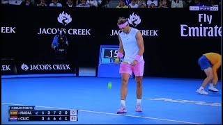 R NADAL VS M CILIC  Australia Open 2018  Quarter Final [upl. by Adriene663]