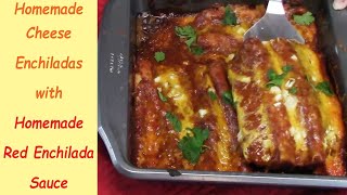 HOW TO MAKE CHEESE ENCHILADAS WITH MY EASY HOMEMADE ENCHILADA RED SAUCE [upl. by Flossie]