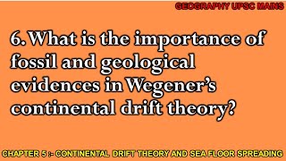 56 Fossil and Geological Evidence in Wegener’s Continental Drift Theory [upl. by Ulani]