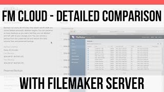 Detailed Comparison with FileMaker Server  FileMaker Cloud  FileMaker Pro 15 Training [upl. by Anrahc]