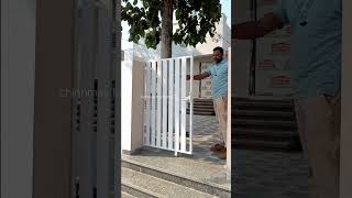 small size sliding gate installation slidinggate gate fabrication [upl. by Aenet]