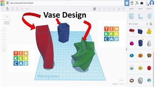 How to Make a Vase in Tinkercad for 3D Print  3dprinter [upl. by Llehcsreh]