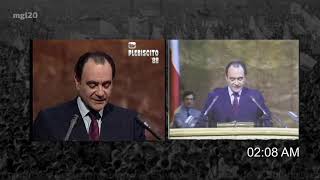 Plebiscito en Chile 1988 Así la TV Chilena informó el triunfo del NO [upl. by Steinberg]