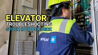 Onboard Elevator Troubleshooting Stuck in one floor [upl. by Ethelstan714]