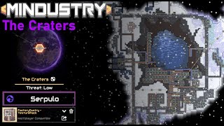 MINDUSTRY Mod FactoryDustry  Serpulo 03 The Craters Threat  Low [upl. by Tybald]