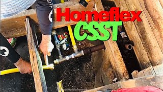 How to connect homeflex csst gas pipe to the main gas line [upl. by Dorweiler]