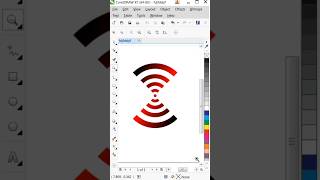 Wifi Logo Design in corelDraw wifi network shorts world [upl. by Sedaiuqlem]