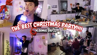 The BEST Christmas Party  VLOGMAS DAY 22 [upl. by Fernande700]