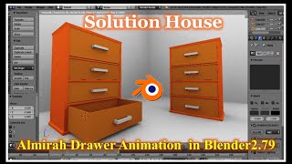 Almira Drawer Open Close Animation in blender 2 79 [upl. by Durrett]