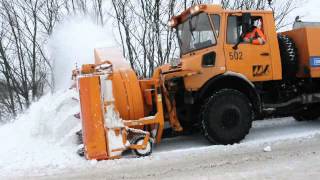 Snowblowing near Sárvár 2 [upl. by Leuqar]