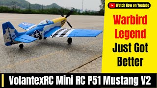 Top Performance VolantexRC Mini P51 V2 Warbird for Beginner Pilots [upl. by Jennilee385]