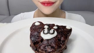 🧸Teddy bear chocolate scone🥧 Mukbang l ASMR l Korean dessert [upl. by Solrak]