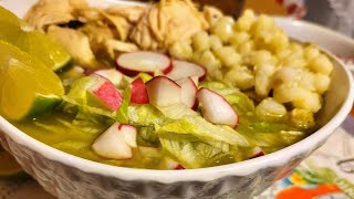 Como Hacer Pozole Verde De Pollo Mi Receta [upl. by Hube]