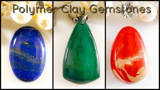 HOW TO MAKE GEMSTONES OUT OF CLAY In a Different WayLapis Lazuli  MalachiteRed JasperLOVICRAFT [upl. by Eentirb942]