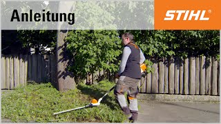 SchnittTechnik AkkuHeckenschneider Bodendecker schneiden mit dem STIHL HLA 86 [upl. by Alimrahs]