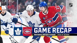 Maple Leafs  Canadiens 46  NHL Highlights 2024 [upl. by Aisyle852]