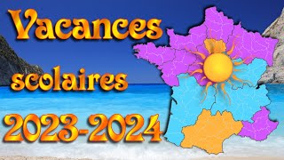 Calendrier des vacances scolaires 2023 2024 vf calendrier officiel [upl. by Sussi]