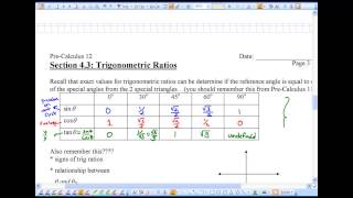 Pre Calc 12 Section 43 [upl. by Einavoj811]