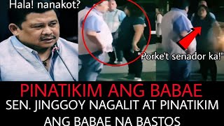 VIRAL SENATOR JINGGOY ESTRADA NAGALIT  PINATIKIM ANG BASTOS NA BABAE LUMANTAD ANG BAGSIK [upl. by Boote]