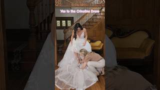 How to Wear a Crinoline Wedding Dress Yes to the Dressweddingdress bridal wedding [upl. by Krishna]