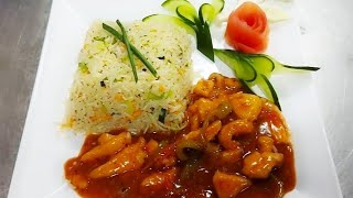 chicken mongolian recipe  Mongolian Rice 🍚  ITHM college chef  MongolianRice [upl. by Qiratla]