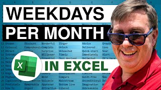 Excel  Quickly Find Out How Many Weekdays Are In Each Month Using This Nifty Trick  Episode 2481 [upl. by Flanna]