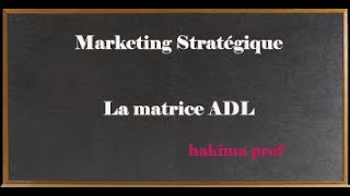 La matrice ADL  marketing stra [upl. by Inafetse]