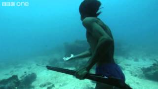 ‪Superhuman Filipino diver from the Badjao tribe BBC [upl. by Decrem726]