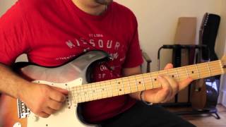 How to play While My Guitar gently weeps solo  Toto version [upl. by Karlik]