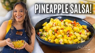 Pineapple Salsa Recipe  Sauces amp Dips  Chef Zee Cooks [upl. by Dodds]