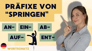 Verben mit Präfix  Das Verb quotspringenquot  anspringen entspringen abspringen [upl. by Ikram734]