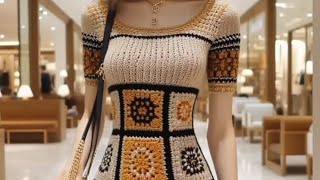 crochet shorts frock blousehow to crochet new sweater design crochethandmade [upl. by Sokram]