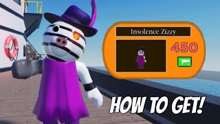 HOW TO GET THE INSOLENCE ZIZZY SKIN IN PIGGY STANCRAFT PIGGY RP [upl. by Euqimod]